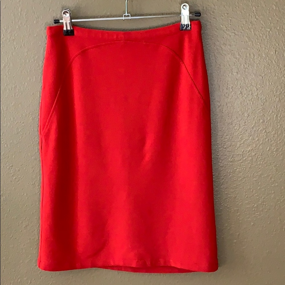 Size 2 Red Pencil Skirt High Waist